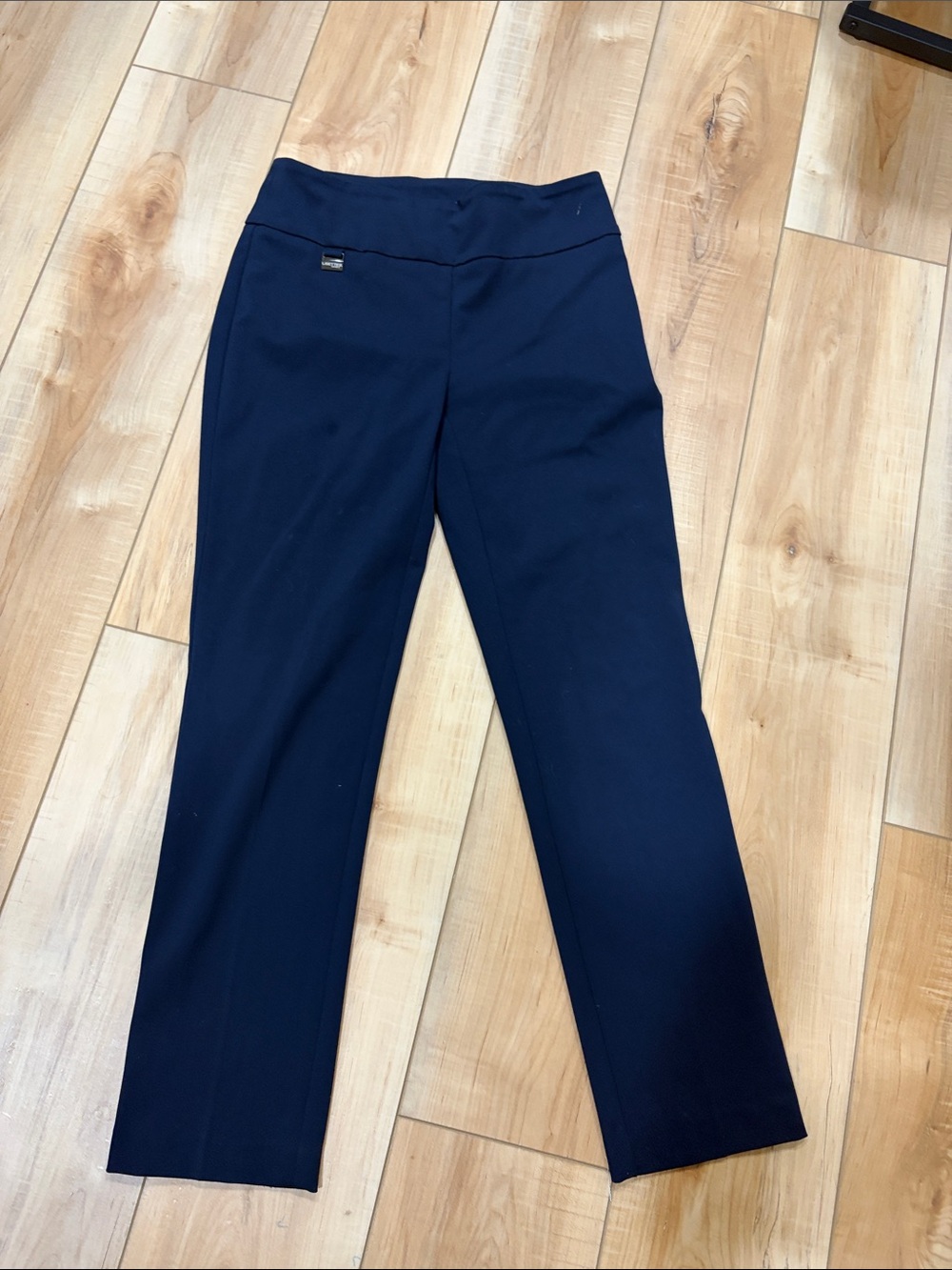 LISETTE Navy Straight-Leg Pull-On Pants size 4